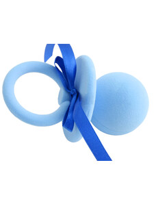 JKBOX Zamatová krabička Modrý Cumlík s mašľou na prsteň alebo náušnice kôstky IK026