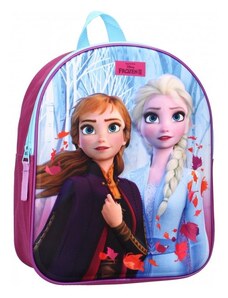 Vadobag Detský / dievčenský cestovný 3D ruksak Ľadové kráľovstvo II - Frozen II - Elsa, Anna a Olaf / 9L