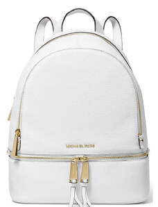Michael Kors Batoh Rhea Zip Small Backpack Leather White
