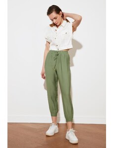 Trendyol Collection Zelené Jogger tkané nohavice
