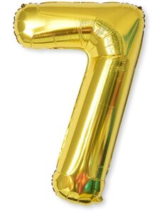 Nafukovací balón 100cm číslo 7 zlatý