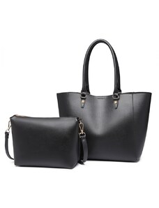 Praktický čierny dámsky kabelkový set 2v1 Miss Lulu