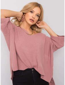 Basic Tmavo-ružový oversize sveter Bridget RUE PARIS