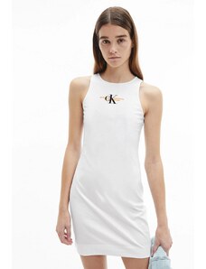 Calvin Klein Jeans dámské bílé šaty URBAN LOGO TANK DRESS