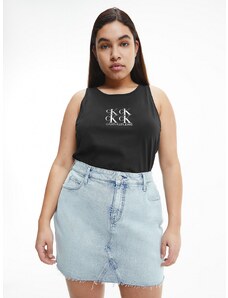 Calvin Klein Jeans dámské černé plus size tílko PLUS SHINE LOGO RACER BACK TOP