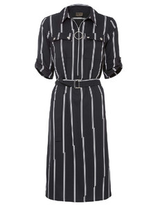 bonprix Košeľové šaty s opaskom, farba čierna, rozm. 54