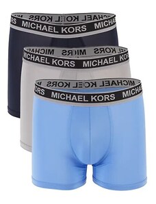 Michael Kors PÁNSKE BOXERKY - 3PACK MICROFIBER BOXER BRIEF Modrá - Modrá - SV Sivá