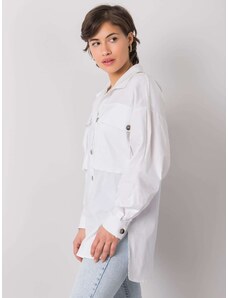Fashionhunters White shirt with pockets Elora RUE PARIS