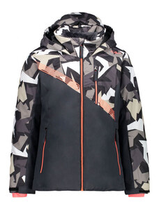 CMP KID GIRL JACKET Dievčenská lyžiarska bunda, tmavo sivá, veľkosť 116