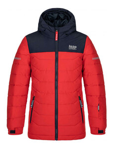 Loap FUZZY Chlapčenská lyžiarska bunda, červená, veľkosť 134