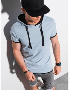 Buďchlap Trendové svetlo modré tričko s kapucňou S1376