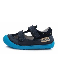 DDstep Detské barefoot sandálky modré 063-237 - 28