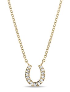 Diamantový náhrdelník podkova zo žltého zlata KLENOTA K0819013