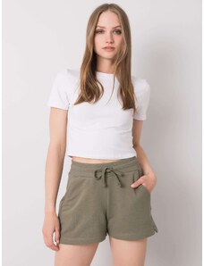 Fashionhunters Cotton khaki shorts Anastasia FOR FITNESS