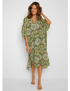 bonprix Tunikové šaty, plážové, z recyklovaného polyesteru, farba zelená, rozm. 40/42