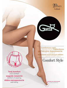 Dámske pančuchy GATTA Comfort Style 5-XL, béžové, (20 DEN)