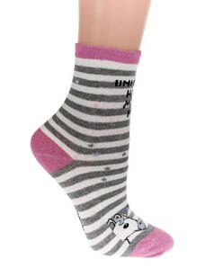 AURA.VIA Detské sivo-biele ponožky SHAY