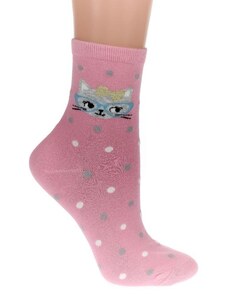 AURA.VIA Detské tmavo-ružové ponožky MICI