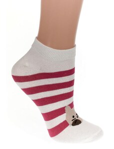 AURA.VIA Detské bielo-ružové ponožky PAINE