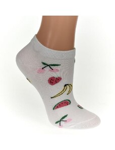 AURA.VIA Detské biele ponožky FRUIT