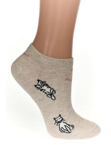 AURA.VIA Detské béžové ponožky CATY
