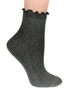 AURA.VIA Detské tmavo-sivé ponožky TARIA