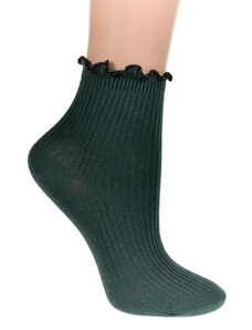 AURA.VIA Detské tmavo-zelené ponožky TARIA