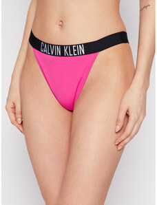 Calvin Klein dámský spodní fialový díl plavek HIGH RISE TANGA