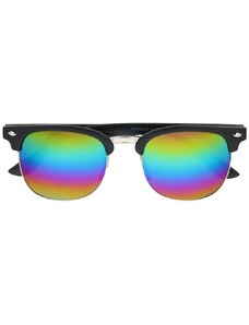 Sunmania Dúhové zrkadlové okuliare Clubmaster "Hype"