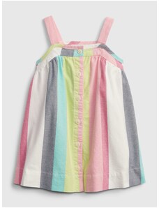 GAP Baby šaty stripe button dress Farebná