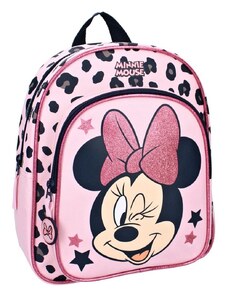 Vadobag Detský batoh s predným vreckom Minnie Mouse - Disney s trblietavou mašľou