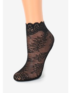 Dámske čipkované ponožky FASHION U24 Marilyn-Black-Uni