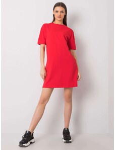 Basic Tričkové červené šaty