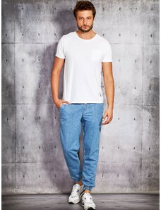 BASIC Pánske voľné džínsy 20217006-blue