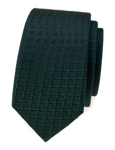 Tmavo zelená slim kravata s mriežkovaným vzorom Avantgard 571-81335