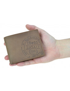 SEGALI Pánska kožená peňaženka SEGALI 614826 A hnedá