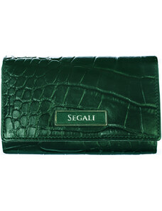 SEGALI Dámska kožená peňaženka SEGALI 910 19 704 zelená