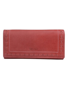 SEGALI Dámska kožená peňaženka SEGALI 7052 červená
