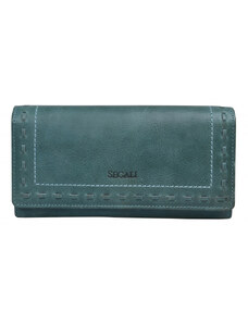 SEGALI Dámska kožená peňaženka SEGALI 7052 zelená