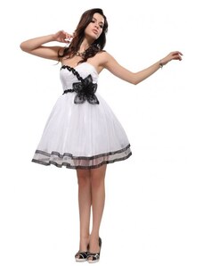 Ever Pretty luxusné krátke bílo-černé spoločenské šaty
