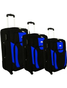 Sada cestovných kufrov RGL 1003 - čierna / modrá