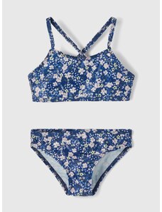 Blue Girly Floral Two Piece Swimsuit name it Felisia - unisex