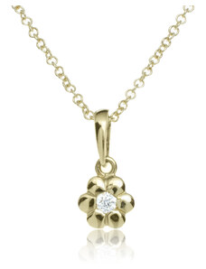 GOLDIE Diamantový náhrdelník kvetinka LNL300.ZO