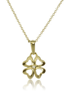Goldie Diamantový náhrdelník štvorlístok LNL292.OD