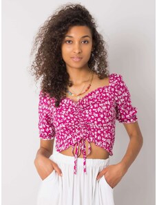 Fashionhunters Fuchsia blouse with patterns by Dinah RUE PARIS