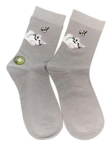 AURA.VIA Dámske sivé ponožky CAT