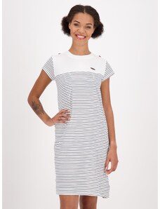 White Striped Dress with Belt Alife and Kickin - Women