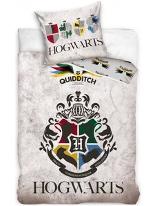 Carbotex Bavlnené posteľné obliečky Harry Potter - motív Metlobalové tímy - 100% bavlna - 70 x 90 cm + 140 x 200 cm