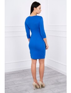Kesi Dress fitted with a neckline under the bust purple-blue