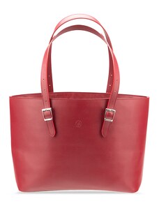 Vasky Lisa Red - Dámske dámská kožená kabelka červená, ručná výroba